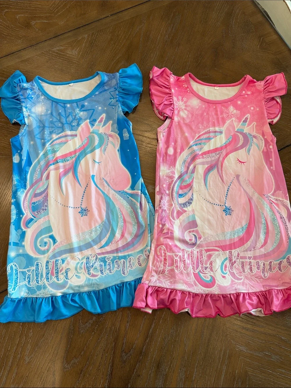 Kids Unicorn Pajama Nightgown - Blue or Pink